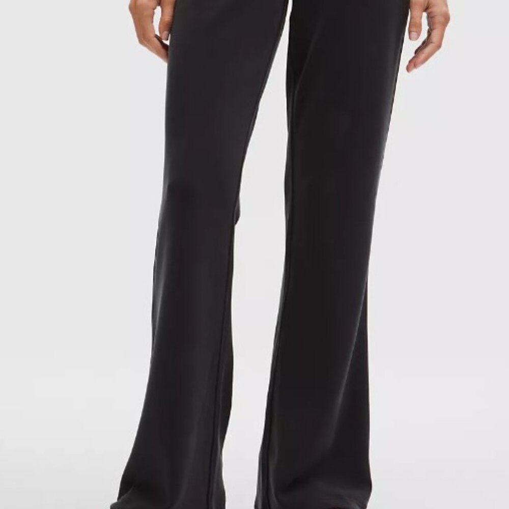 Lululemon - New With Tags - Brushed Softstreme Mid-Rise Flared Pant - Black XS - Picture 7 of 8